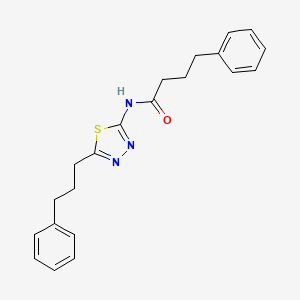 4-phenyl-N-[5-(3-phenylpropyl)-1,3,4-thiadiazol-2-yl]butanamide