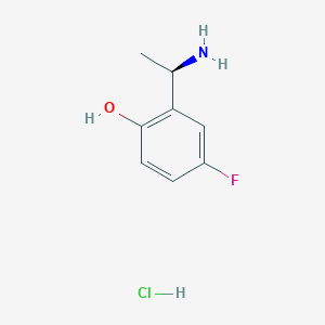 molecular formula C8H11ClFNO B1496101 (R)-2-(1-Aminoethyl)-4-fluorophenol hydrochloride CAS No. 1802222-53-2