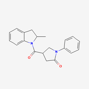 4-(2-Methyl-2,3-dihydro-indole-1-carbonyl)-1-phenyl-pyrrolidin-2-one