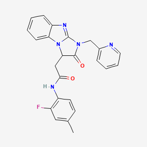 N-(2-fluoro-4-methylphenyl)-2-[2-oxo-1-(pyridin-2-ylmethyl)-2,3-dihydro-1H-imidazo[1,2-a]benzimidazol-3-yl]acetamide