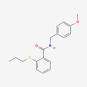 N-(4-methoxybenzyl)-2-(propylsulfanyl)benzamide