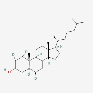molecular formula C27H46O B1496107 Lathosterol-1,2,5alpha,6alpha-d4 