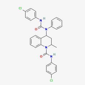 molecular formula C30H26Cl2N4O2 B14961096 N-(4-chlorophenyl)-4-{[(4-chlorophenyl)carbamoyl](phenyl)amino}-2-methyl-3,4-dihydroquinoline-1(2H)-carboxamide 