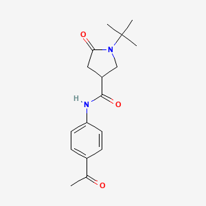 N-(4-acetylphenyl)-1-tert-butyl-5-oxopyrrolidine-3-carboxamide