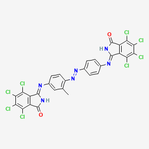 4,5,6,7-Tetrachloro-3-[[3-methyl-4-[[4-[(4,5,6,7-tetrachloro-1-oxo-1H-isoindol-3-YL)amino]phenyl]azo]phenyl]amino]-1H-isoindol-1-one
