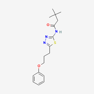 3,3-dimethyl-N-[5-(3-phenoxypropyl)-1,3,4-thiadiazol-2-yl]butanamide