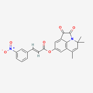 4,4,6-trimethyl-1,2-dioxo-1,2-dihydro-4H-pyrrolo[3,2,1-ij]quinolin-8-yl (2E)-3-(3-nitrophenyl)prop-2-enoate