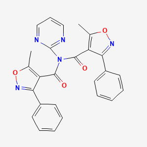 5-methyl-N-[(5-methyl-3-phenyl-1,2-oxazol-4-yl)carbonyl]-3-phenyl-N-(pyrimidin-2-yl)-1,2-oxazole-4-carboxamide