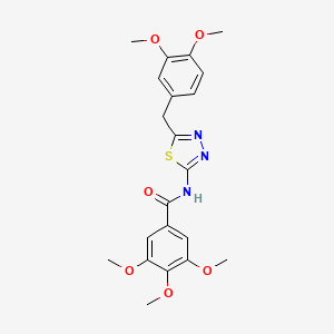 N-[5-(3,4-dimethoxybenzyl)-1,3,4-thiadiazol-2-yl]-3,4,5-trimethoxybenzamide