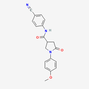 N-(4-cyanophenyl)-1-(4-methoxyphenyl)-5-oxopyrrolidine-3-carboxamide