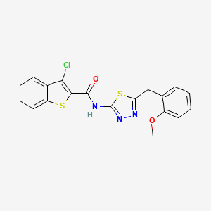 molecular formula C19H14ClN3O2S2 B14961189 3-chloro-N-[5-(2-methoxybenzyl)-1,3,4-thiadiazol-2-yl]-1-benzothiophene-2-carboxamide 