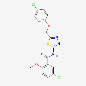 5-chloro-N-{5-[(4-chlorophenoxy)methyl]-1,3,4-thiadiazol-2-yl}-2-methoxybenzamide