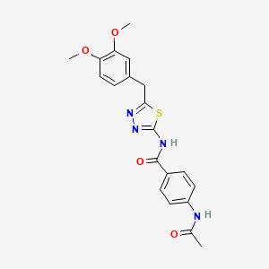 molecular formula C20H20N4O4S B14961209 4-(acetylamino)-N-[5-(3,4-dimethoxybenzyl)-1,3,4-thiadiazol-2-yl]benzamide 