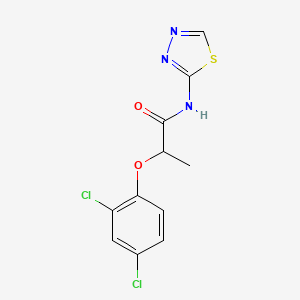 molecular formula C11H9Cl2N3O2S B14961217 2-(2,4-dichlorophenoxy)-N-(1,3,4-thiadiazol-2-yl)propanamide 