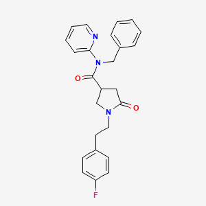 N-benzyl-1-[2-(4-fluorophenyl)ethyl]-5-oxo-N-(pyridin-2-yl)pyrrolidine-3-carboxamide