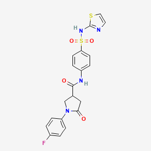 1-(4-fluorophenyl)-5-oxo-N-[4-(1,3-thiazol-2-ylsulfamoyl)phenyl]pyrrolidine-3-carboxamide