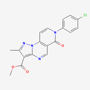 Methyl 7-(4-chlorophenyl)-2-methyl-6-oxo-6,7-dihydropyrazolo[1,5-a]pyrido[3,4-e]pyrimidine-3-carboxylate