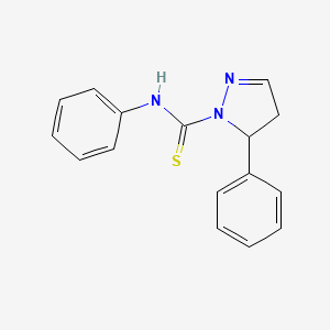 molecular formula C16H15N3S B14961260 N,5-diphenyl-4,5-dihydro-1H-pyrazole-1-carbothioamide 