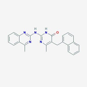 molecular formula C25H21N5O B14961272 6-methyl-2-[(4-methylquinazolin-2-yl)amino]-5-(naphthalen-1-ylmethyl)pyrimidin-4(3H)-one 