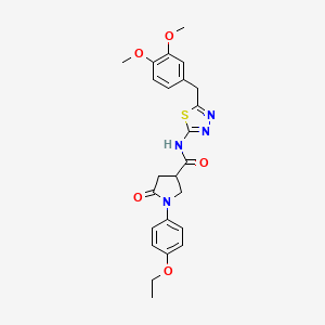 N-[5-(3,4-dimethoxybenzyl)-1,3,4-thiadiazol-2-yl]-1-(4-ethoxyphenyl)-5-oxopyrrolidine-3-carboxamide