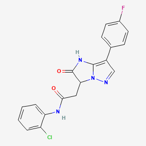 molecular formula C19H14ClFN4O2 B14961339 N-(2-chlorophenyl)-2-[7-(4-fluorophenyl)-2-oxo-2,3-dihydro-1H-imidazo[1,2-b]pyrazol-3-yl]acetamide 