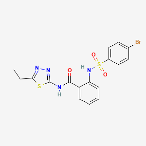 molecular formula C17H15BrN4O3S2 B14961355 2-{[(4-bromophenyl)sulfonyl]amino}-N-(5-ethyl-1,3,4-thiadiazol-2-yl)benzamide 