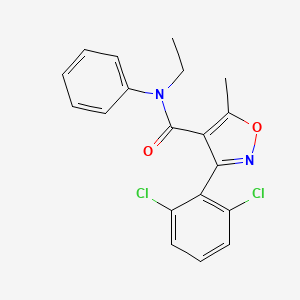 3-(2,6-dichlorophenyl)-N-ethyl-5-methyl-N-phenyl-1,2-oxazole-4-carboxamide