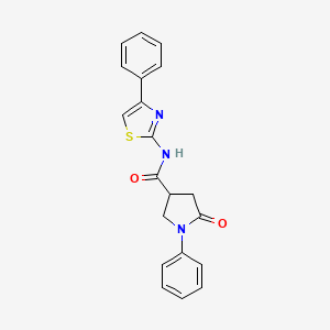 5-oxo-1-phenyl-N-(4-phenyl-1,3-thiazol-2-yl)pyrrolidine-3-carboxamide