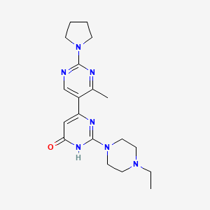 molecular formula C19H27N7O B14961388 1-(4'-Methyl-6-oxo-2'-pyrrolidin-1-yl-1,6-dihydro-4,5'-bipyrimidin-2-yl)piperidine-4-carboxamide 