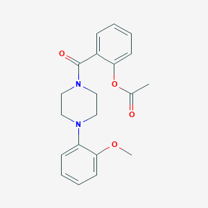 molecular formula C20H22N2O4 B14961417 2-{[4-(2-Methoxyphenyl)piperazin-1-yl]carbonyl}phenyl acetate 