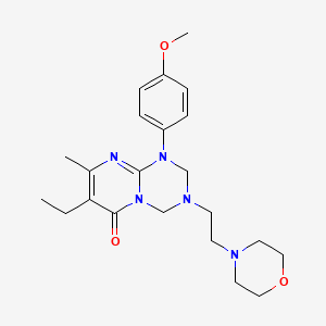 7-ethyl-1-(4-methoxyphenyl)-8-methyl-3-(2-morpholinoethyl)-1,2,3,4-tetrahydro-6H-pyrimido[1,2-a][1,3,5]triazin-6-one