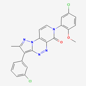 7-(5-chloro-2-methoxyphenyl)-3-(3-chlorophenyl)-2-methylpyrazolo[5,1-c]pyrido[4,3-e][1,2,4]triazin-6(7H)-one