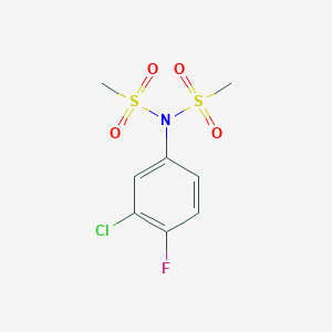 molecular formula C8H9ClFNO4S2 B14961455 N-(3-chloro-4-fluorophenyl)-N-(methylsulfonyl)methanesulfonamide 