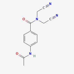 molecular formula C13H12N4O2 B14961477 4-(acetylamino)-N,N-bis(cyanomethyl)benzamide 