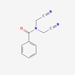 molecular formula C11H9N3O B14961483 N,N-bis(cyanomethyl)benzamide 