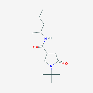 1-tert-butyl-5-oxo-N-(pentan-2-yl)pyrrolidine-3-carboxamide