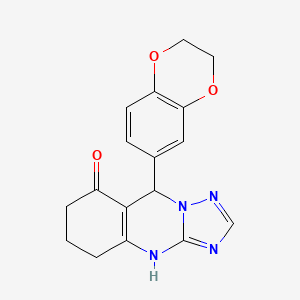 9-(2,3-dihydro-1,4-benzodioxin-6-yl)-5,6,7,9-tetrahydro[1,2,4]triazolo[5,1-b]quinazolin-8(4H)-one