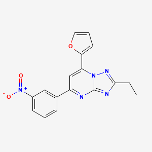 2-Ethyl-7-(furan-2-yl)-5-(3-nitrophenyl)[1,2,4]triazolo[1,5-a]pyrimidine