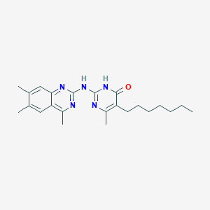 5-heptyl-6-methyl-2-[(4,6,7-trimethylquinazolin-2-yl)amino]pyrimidin-4(1H)-one