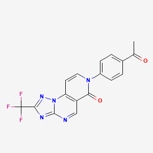 molecular formula C17H10F3N5O2 B14961580 7-(4-acetylphenyl)-2-(trifluoromethyl)pyrido[3,4-e][1,2,4]triazolo[1,5-a]pyrimidin-6(7H)-one 