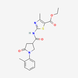 Ethyl 4-methyl-2-({[1-(2-methylphenyl)-5-oxopyrrolidin-3-yl]carbonyl}amino)-1,3-thiazole-5-carboxylate