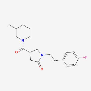 molecular formula C19H25FN2O2 B14961603 1-[2-(4-Fluorophenyl)ethyl]-4-[(3-methylpiperidin-1-yl)carbonyl]pyrrolidin-2-one 