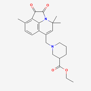 molecular formula C23H28N2O4 B14961628 ethyl 1-[(4,4,9-trimethyl-1,2-dioxo-1,2-dihydro-4H-pyrrolo[3,2,1-ij]quinolin-6-yl)methyl]-3-piperidinecarboxylate 