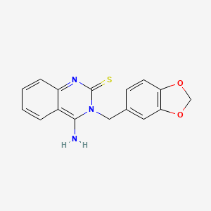 3-(1,3-Benzodioxol-5-ylmethyl)-4-imino-3,4-dihydroquinazoline-2-thiol