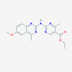 Ethyl 2-[(6-methoxy-4-methylquinazolin-2-yl)amino]-4-methylpyrimidine-5-carboxylate