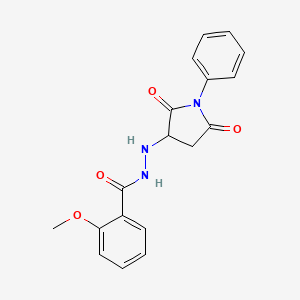 N'-(2,5-dioxo-1-phenylpyrrolidin-3-yl)-2-methoxybenzohydrazide