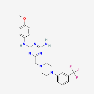 N-(4-ethoxyphenyl)-6-({4-[3-(trifluoromethyl)phenyl]piperazin-1-yl}methyl)-1,3,5-triazine-2,4-diamine