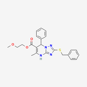 2-Methoxyethyl 2-(benzylsulfanyl)-5-methyl-7-phenyl-4,7-dihydro[1,2,4]triazolo[1,5-a]pyrimidine-6-carboxylate