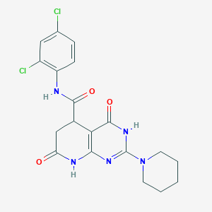 N-(2,4-dichlorophenyl)-4-hydroxy-7-oxo-2-(piperidin-1-yl)-5,6,7,8-tetrahydropyrido[2,3-d]pyrimidine-5-carboxamide