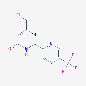 molecular formula C11H7ClF3N3O B1496171 6-(Chloromethyl)-2-[5-(trifluoromethyl)-2-pyridyl]pyrimidin-4-ol CAS No. 266679-42-9